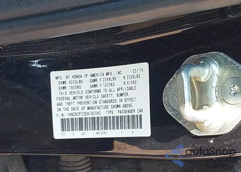 2014 Honda Accord Lx z USA, uszkodzony, nr VIN 1HGCR2F32EA185042